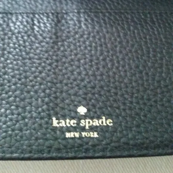 Kate Spade New York black leather tri-fold wallet - Picture 6 of 8